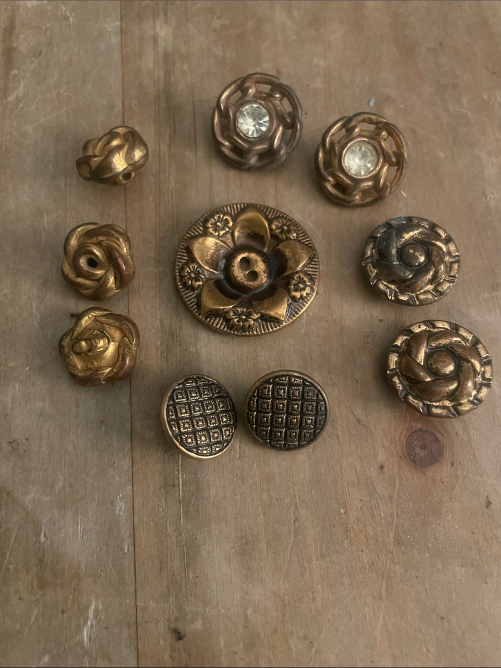 Vintage brass buttons very nice some sets
